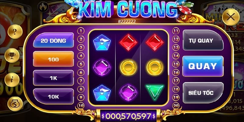 Game nổ hũ kim cương hấp dẫn với các màu sắc bắt mắt