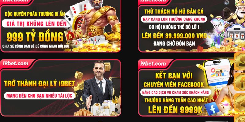 Kho khuyến mãi i9BET đa dạng, hấp dẫn 